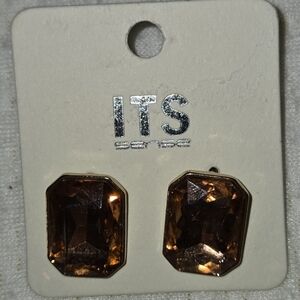 Deep Pink Gemstone Earrings